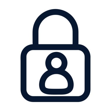 beyaz arkaplanda izole edilmiş asma kilit simgesi