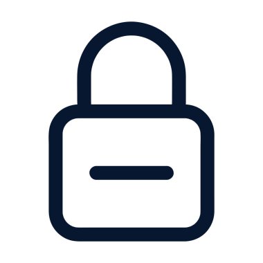 beyaz arkaplanda izole edilmiş asma kilit simgesi