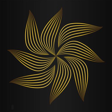 siyah zemin üzerine altın çiçek süsleme