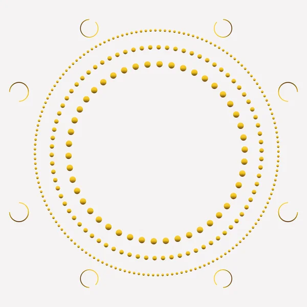 Ornamento Geométrico Ouro Isolado Sobre Fundo Branco —  Vetores de Stock