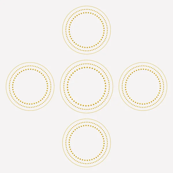 Gold Geometric Ornament White Background — Stock Vector