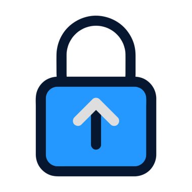 Güvenlik asma kilit simgesi beyaz arkaplanda izole edildi