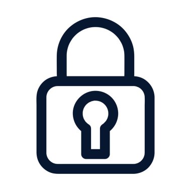 Basit taslak asma kilit simgesi