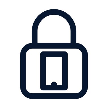 Basit taslak asma kilit simgesi