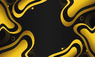 Güzel altın çiçekli siyah arkaplan