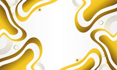 Beyaz arkaplanda soyut altın şekil