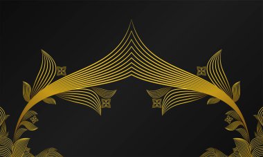 Lüks altın çiçekli süs arka planı