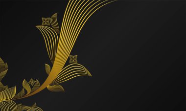 Lüks altın çiçekli süs arka planı