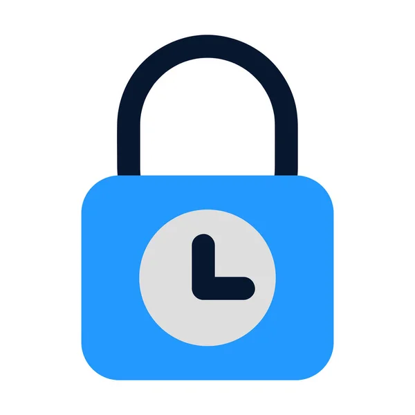 Security Padlock Icon Isolated White Background — Stock Vector