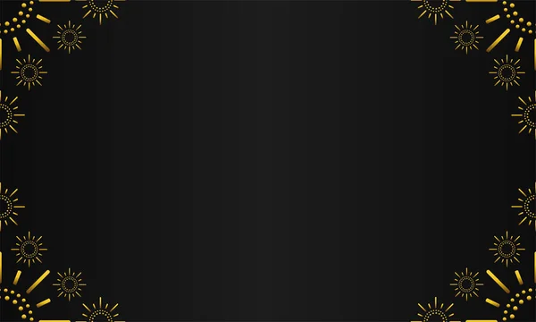 Luxury Gold Geometric Black Background — Stock Vector