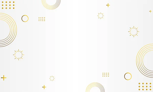 Oro Círculo Ornamento Fondo Blanco — Vector de stock