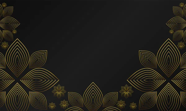 Luxus Gold Floralen Ornament Hintergrund — Stockvektor