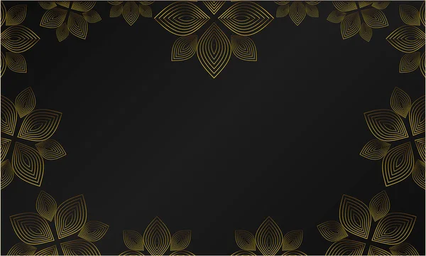 Luxury Gold Floral Ornament Background — Stock Vector
