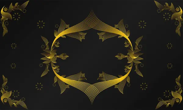 Роскошный Золотой Орнамент Фон — стоковый вектор