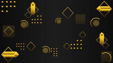 lüks altın geometrik siyah arkaplan