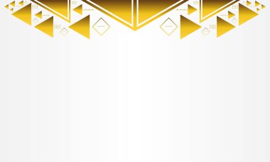 Siyah arkaplanda altın geometrik üçgen