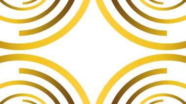 Beyaz arka planda lüks altın süs