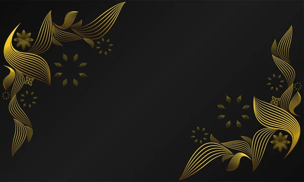 Luxus Gold Floralen Ornament Hintergrund — Stockvektor