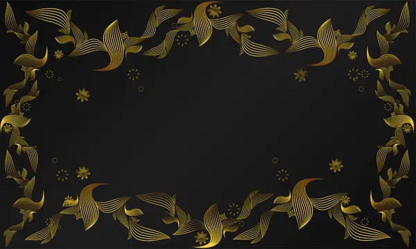 Роскошный Золотой Орнамент Фон — стоковый вектор