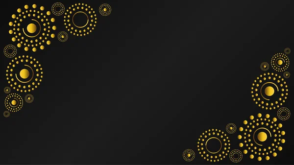 Cercle Abstrait Géométrique Sur Fond Noir — Image vectorielle