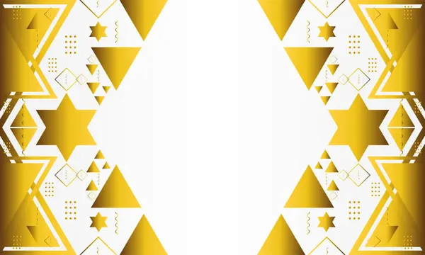 Gold Geometrisches Dreieck Auf Weißem Hintergrund — Stockvektor