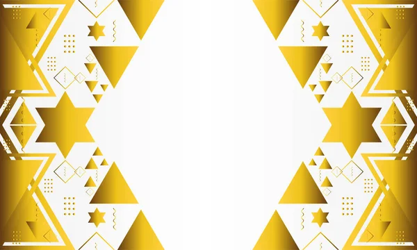 Gold Geometrisches Dreieck Auf Weißem Hintergrund — Stockvektor