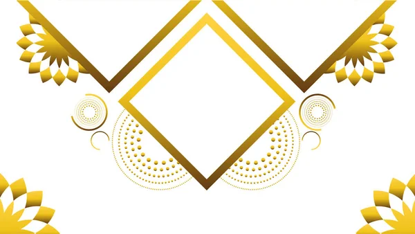 Luxury Gold Ornament White Background — Stock Vector