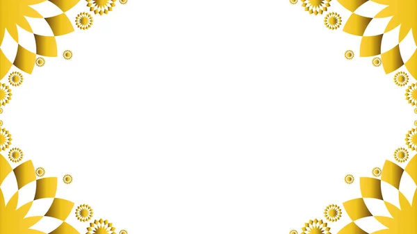 Luxe Gouden Ornament Witte Achtergrond — Stockvector