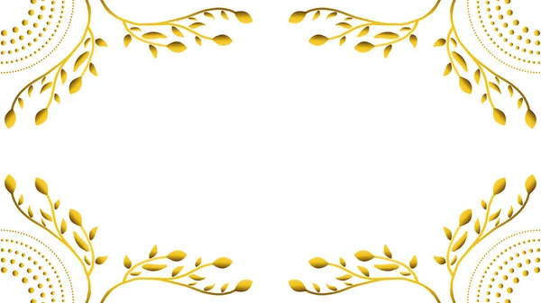 Ornamento Oro Lujo Sobre Fondo Blanco — Vector de stock