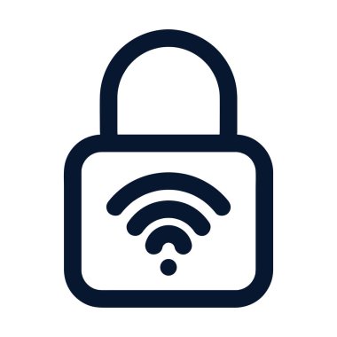 Basit taslak asma kilit simgesi