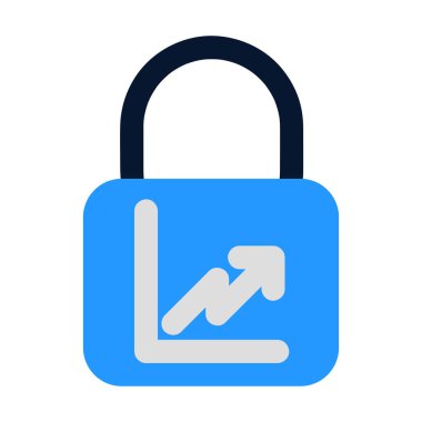 Asma kilit simgesi. Düz Renk Simgesi Tasarımı.