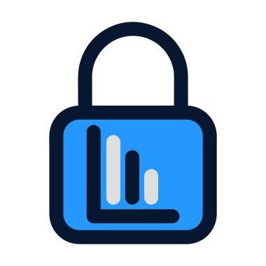 Asma kilit simgesi. Düz Renk Simgesi Tasarımı.