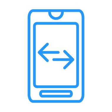 mavi hatlı akıllı telefon simgesi