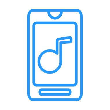 mavi hatlı akıllı telefon simgesi