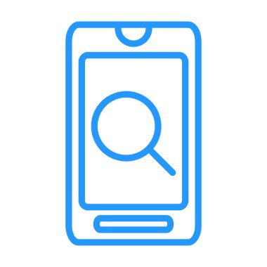 mavi hatlı akıllı telefon simgesi