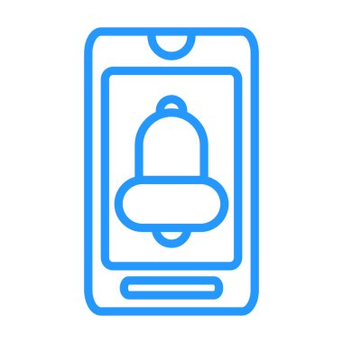 mavi hatlı akıllı telefon simgesi