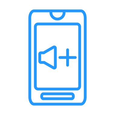 mavi hatlı akıllı telefon simgesi