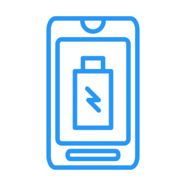 mavi hatlı akıllı telefon simgesi