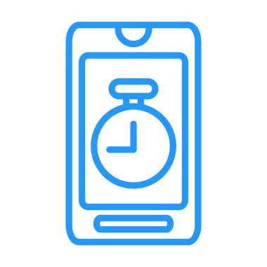 mavi hatlı akıllı telefon simgesi