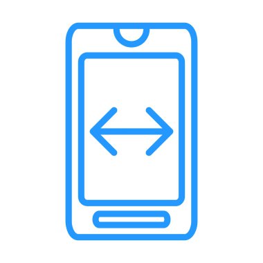 mavi hatlı akıllı telefon simgesi