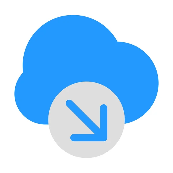 Απλό Εικονίδιο Βάσης Δεδομένων Σύννεφο — Διανυσματικό Αρχείο