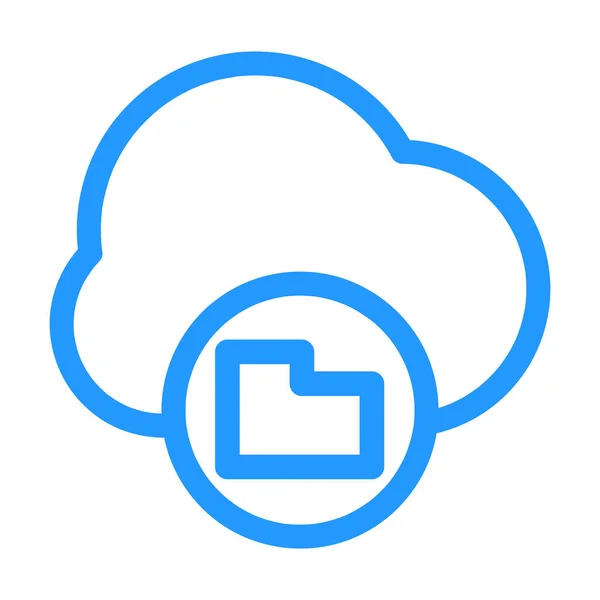 Esquema Estilo Nube Base Datos Icono — Vector de stock