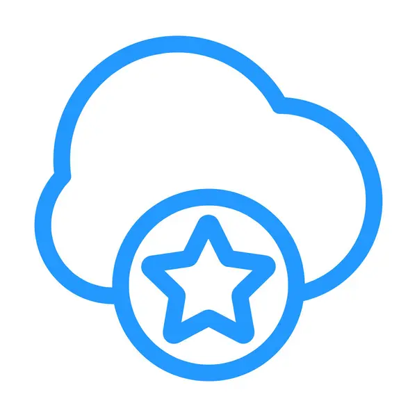 Umriss Stil Cloud Datenbank Symbol — Stockvektor