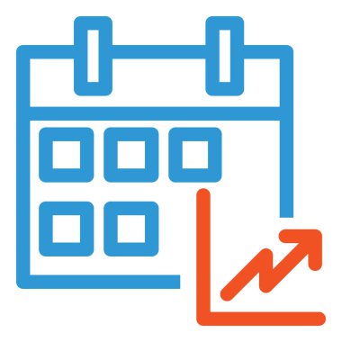 Basit özet takvim simgesi tasarımı beyaz arkaplanda izole edildi