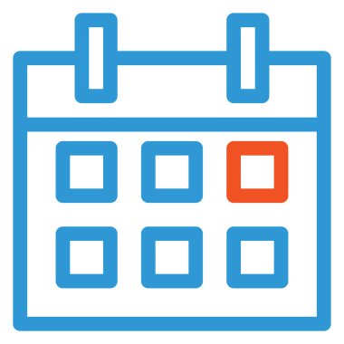 Basit özet takvim simgesi tasarımı beyaz arkaplanda izole edildi