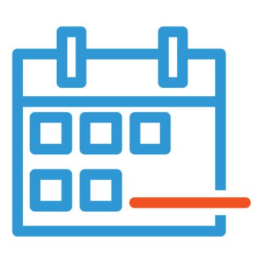 Basit özet takvim simgesi tasarımı beyaz arkaplanda izole edildi