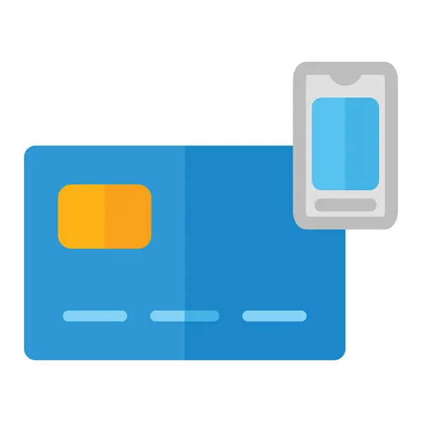 Card Payment Icon Flat Style Design Isolated White Background — Stock Vector