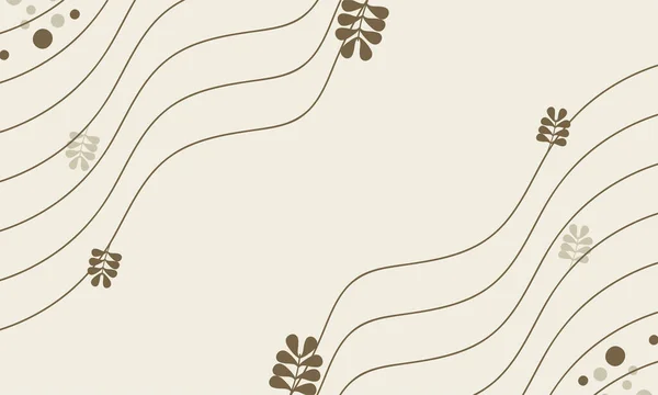 Fond Floral Avec Des Feuilles Des Branches Ornement — Image vectorielle
