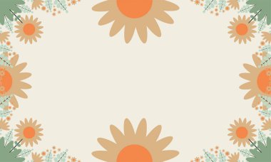 Çiçekli ve yapraklı çiçek arkaplanı