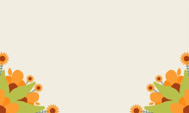 Fotokopi alanı olan güzel çiçek ve çiçek arkaplanı